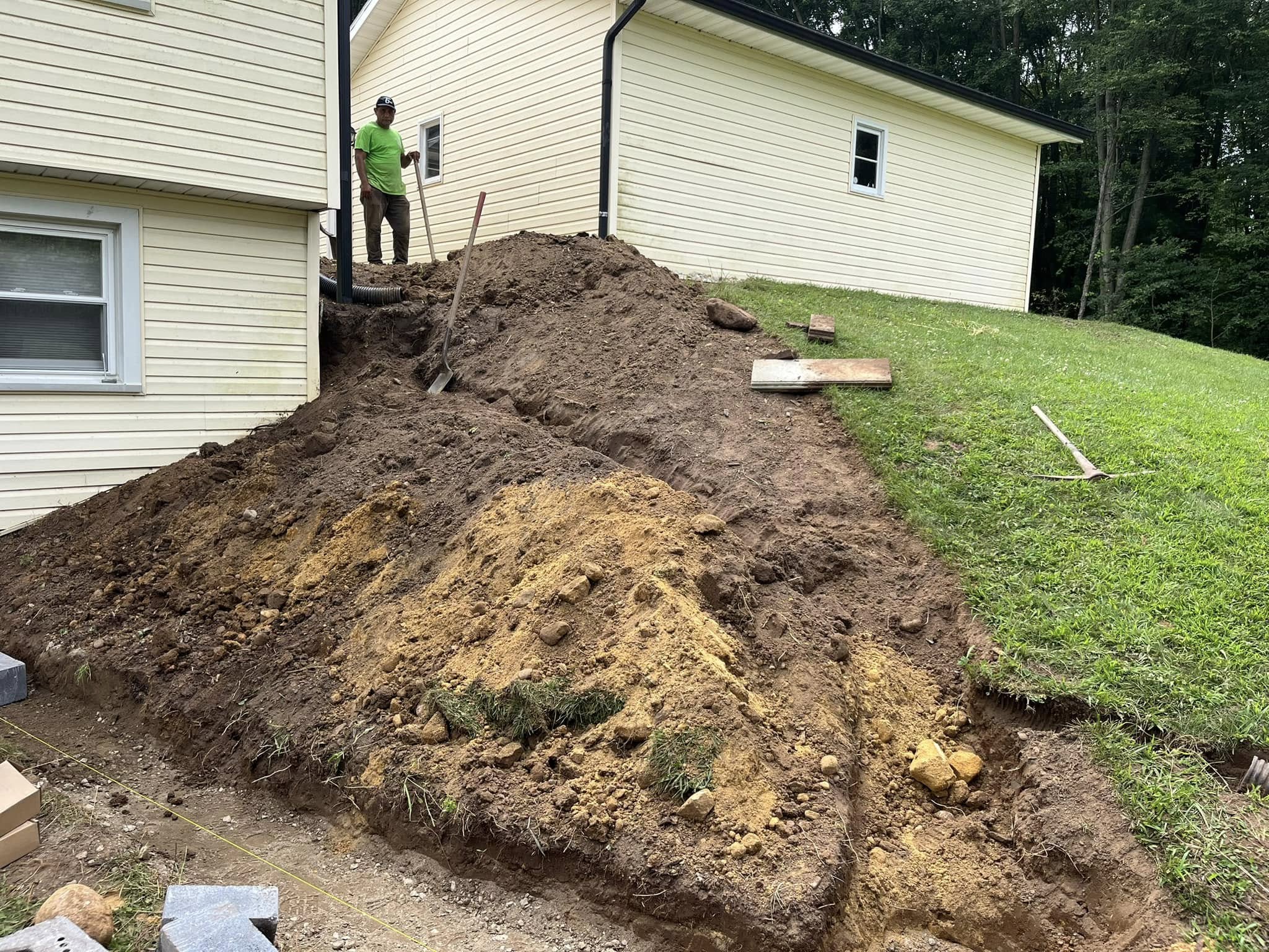 Precision excavation and grading for a beautifully structured outdoor space